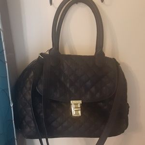 Black leather Steven Madden purse